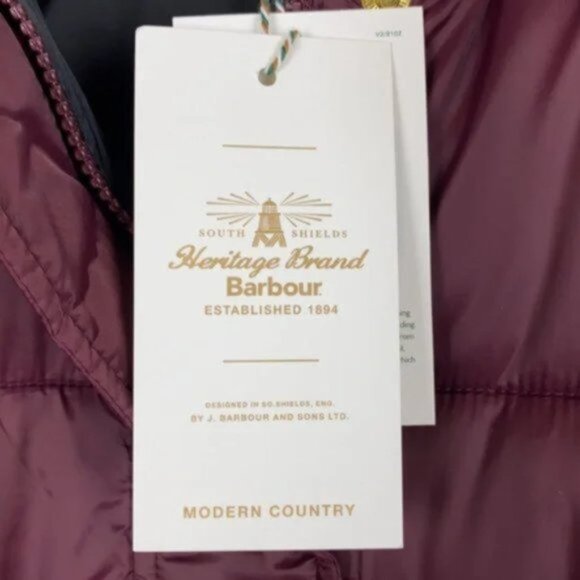 NWT Barbour 8 Weatheram Quilted Coat Burgundy Red - Picture 8 of 14